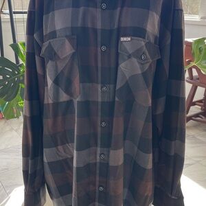 Dixxon Black and Gray Plaid Shirt “The Valencia”